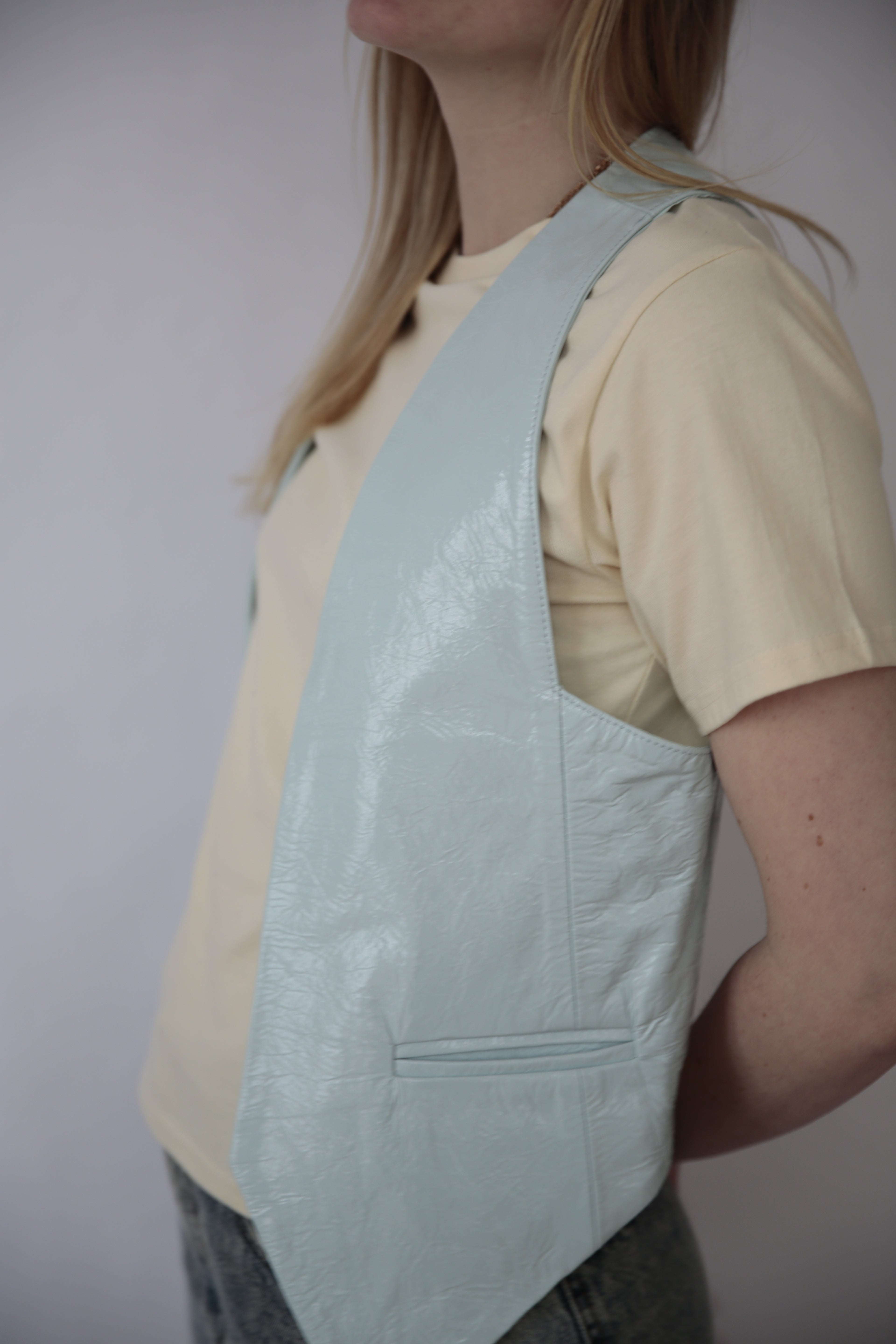 GILET bleu glacé