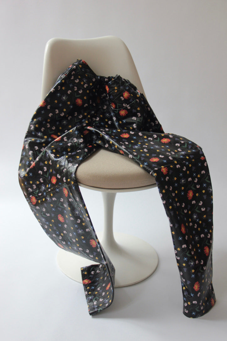 LEATHER PANT flower