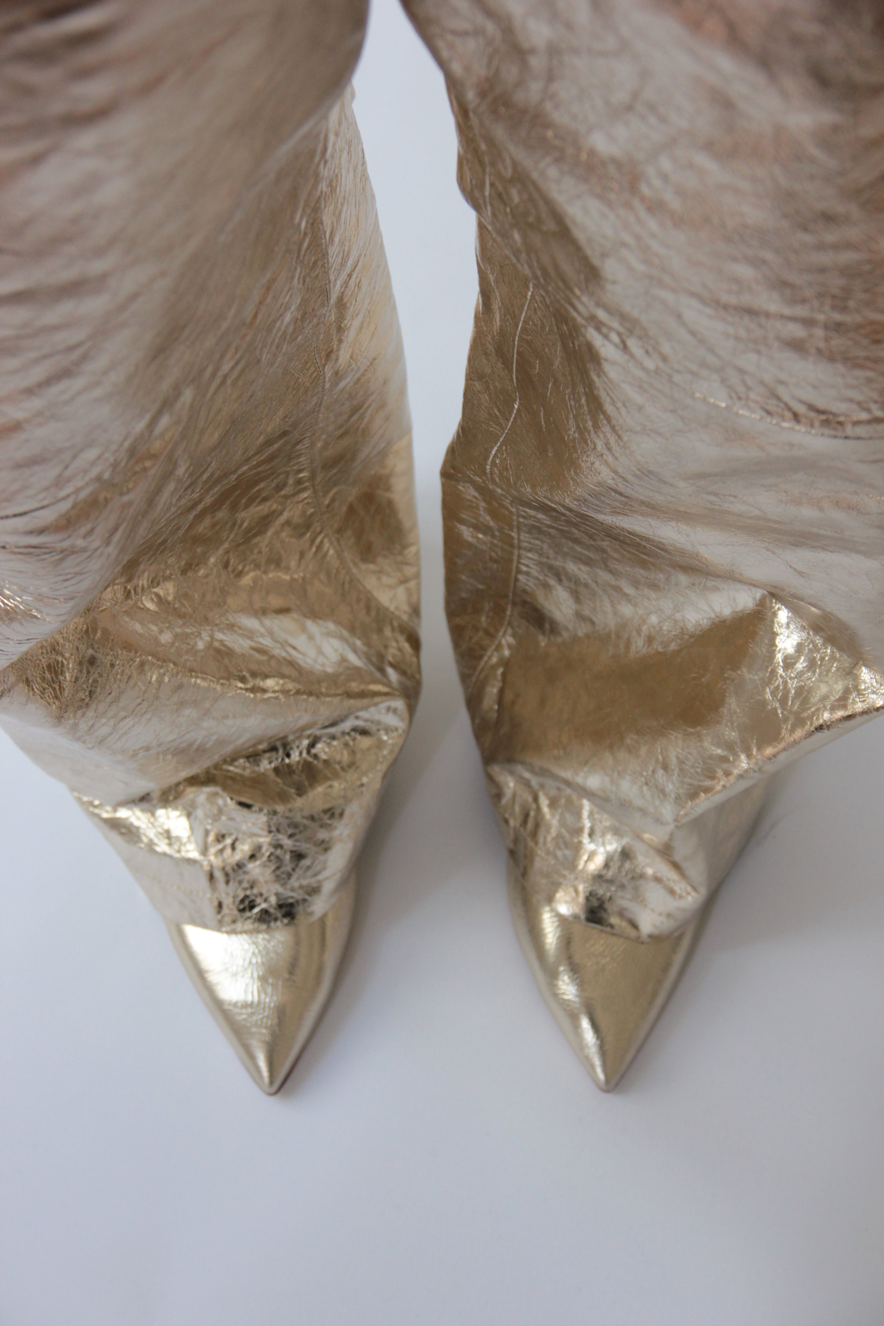LEATHER PANT platine