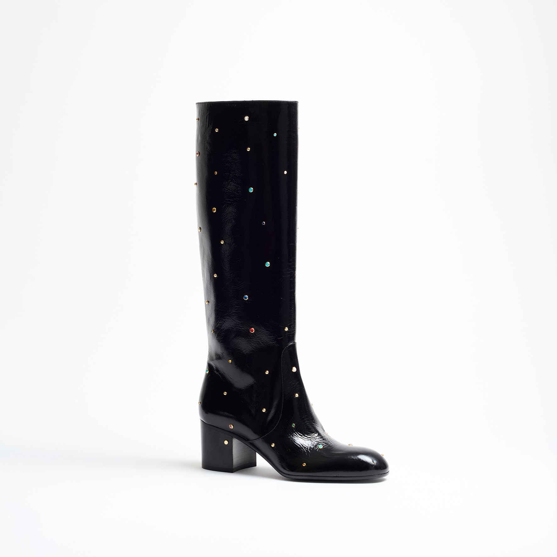 BENJI black and multicolor studs - THE PERFECT HIGH BOOTS