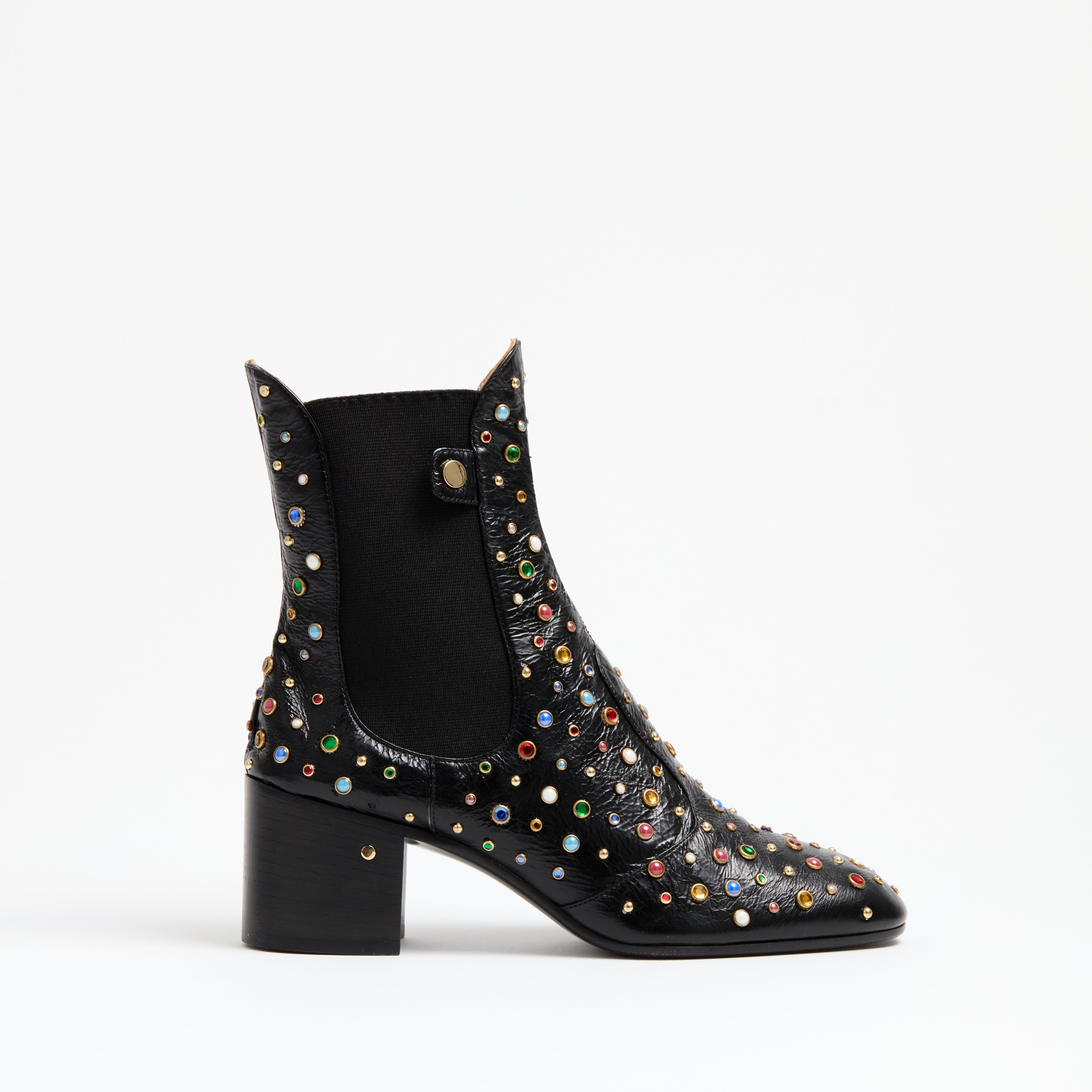 ANGIE noir, clous multicolores - THE GLOVE BOOT