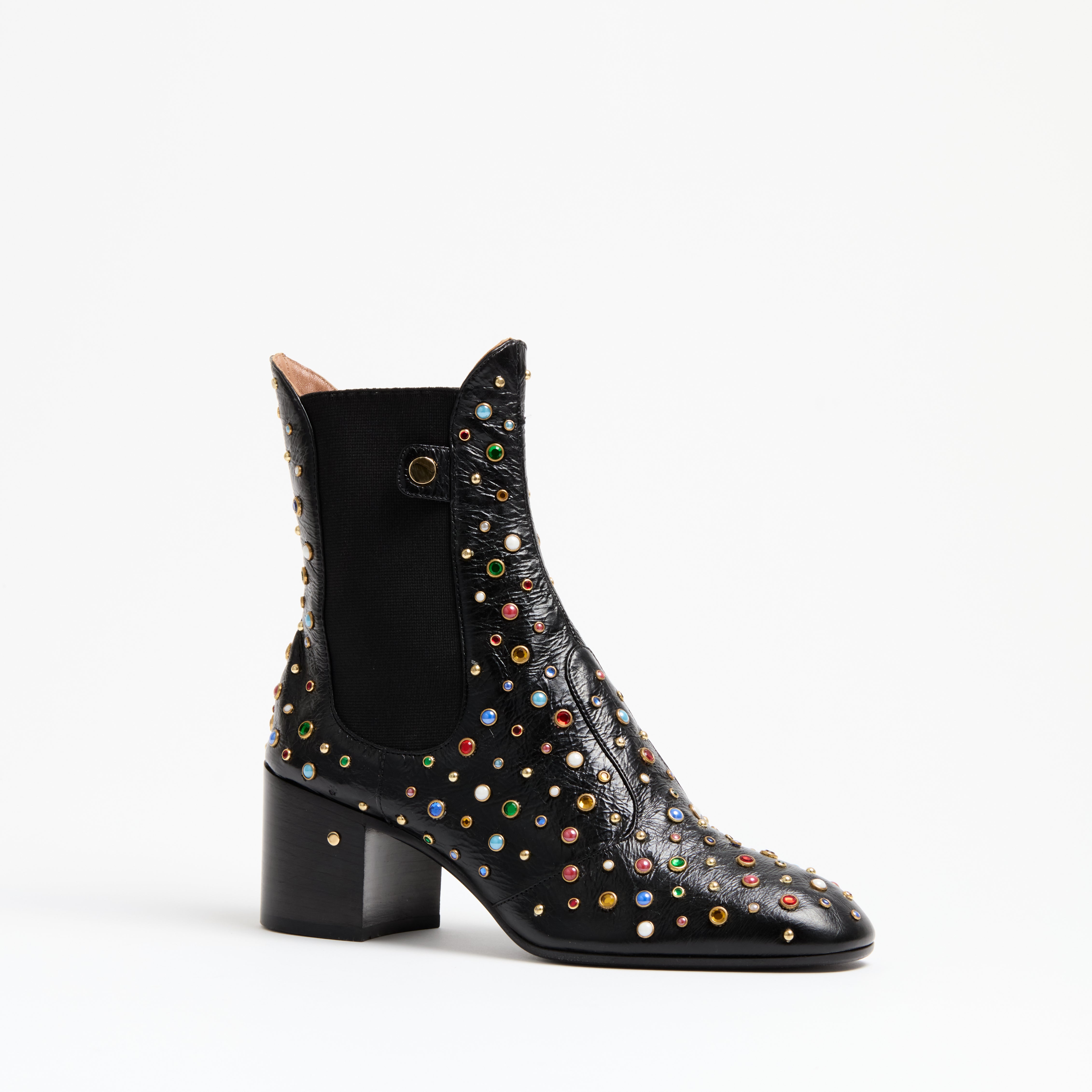 ANGIE noir, clous multicolores - THE GLOVE BOOT