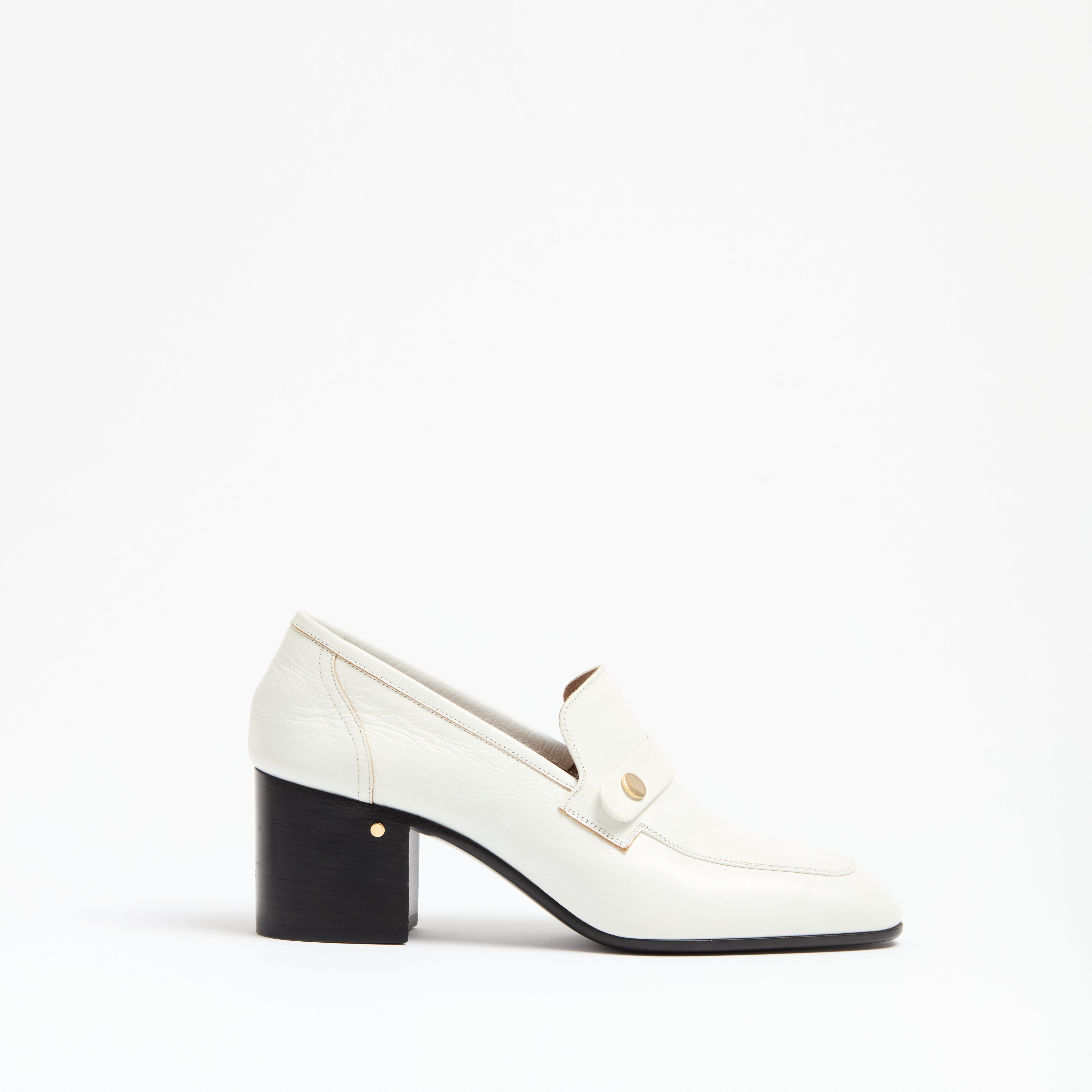 TRACY white - THE HEELED LOAFER