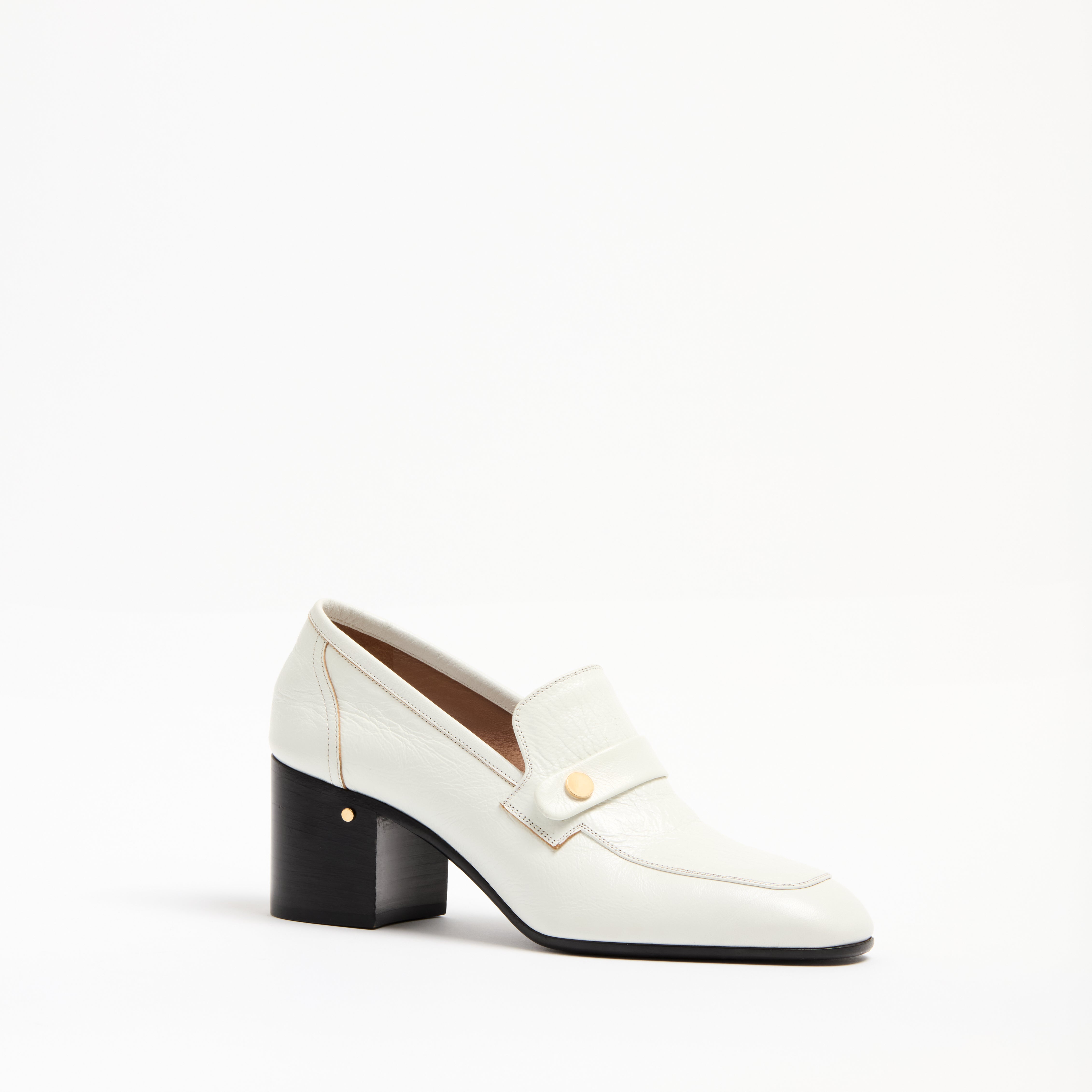 TRACY white - THE HEELED LOAFER