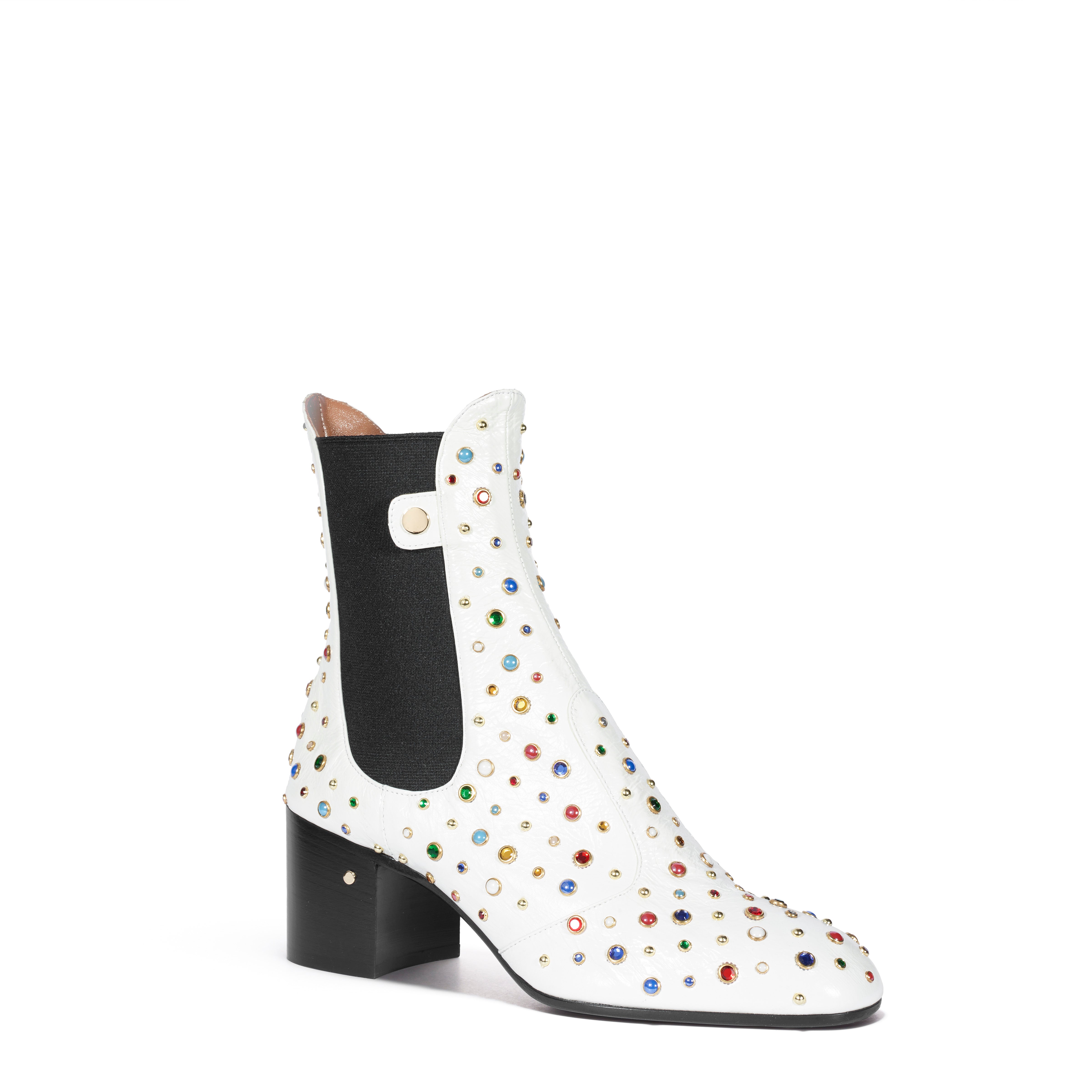 ANGIE WHITE MULTICOLOR STUDS - THE GLOVE BOOT