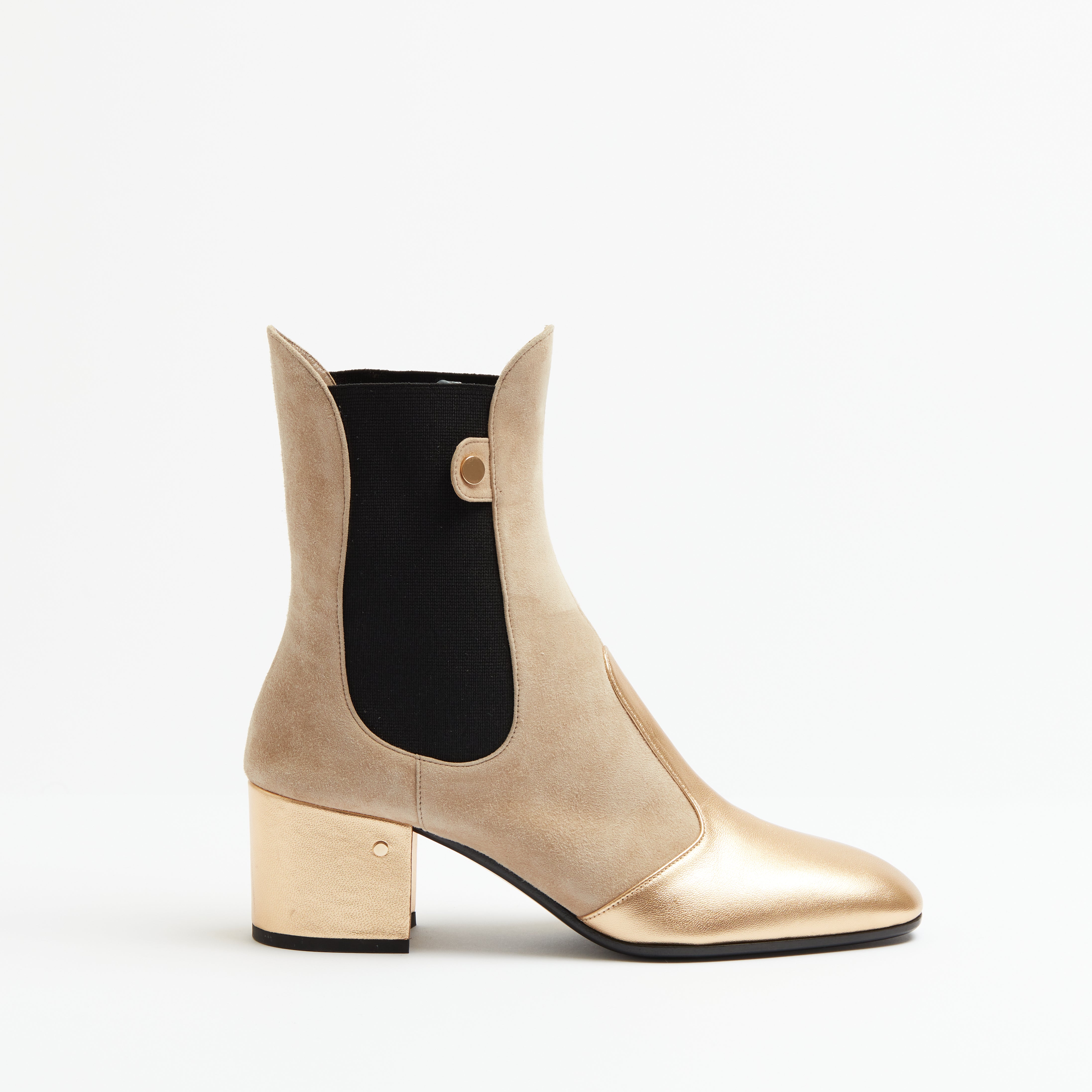 ANGIE BEIGE & GOLD - THE GLOVE BOOT
