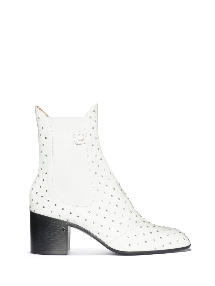 ANGIE WHITE STUDS THE GLOVE BOOTS LAURENCE DACADE Laurence Dacade Paris